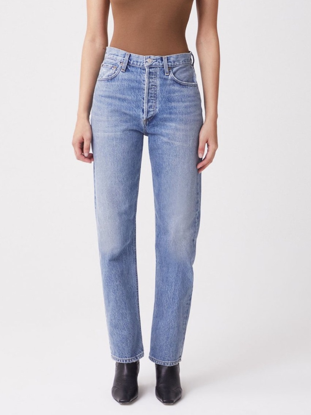Agolde 90's Pinch Waist High Rise Straight Jeans Endless Wash